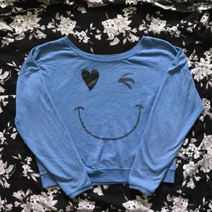 Forever 21 Long Sleeve Blue tee